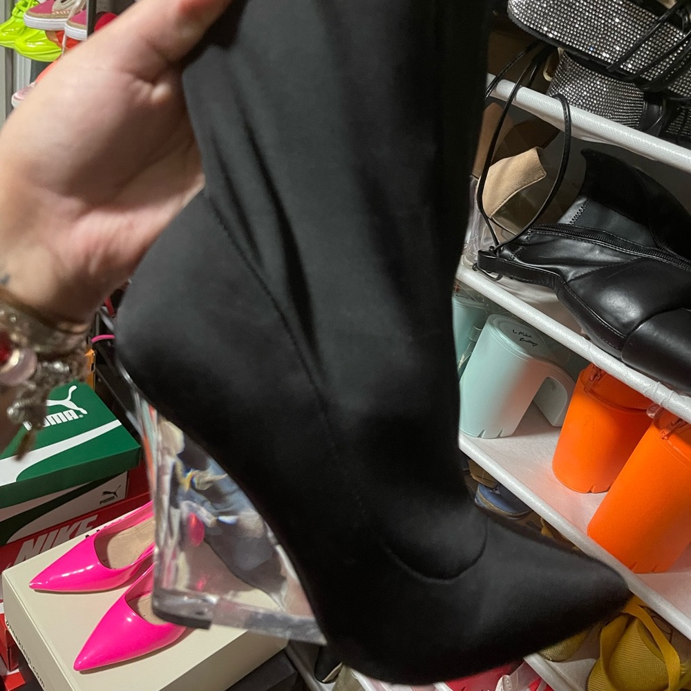 Black ankle boots